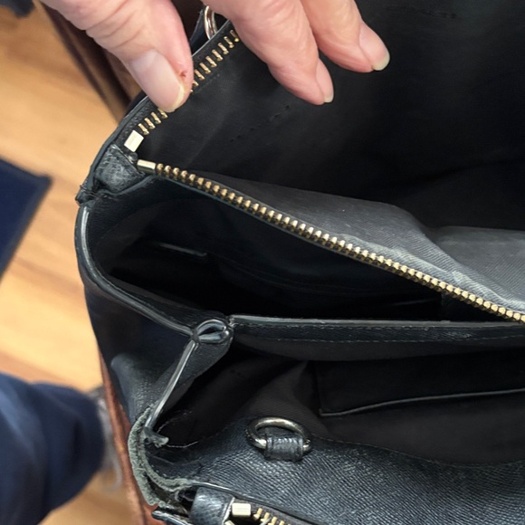 Coach Midnight Black Leather Tote - Picture 6 of 7